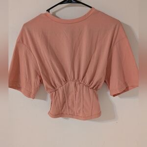Peach Ruched Women's Top